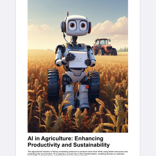 AI in Agriculture: Enhancing Productivity and Sustainability