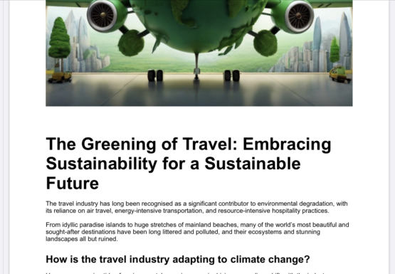 The Greening of Travel