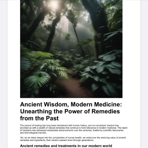 Ancient Wisdom, Modern Medicine