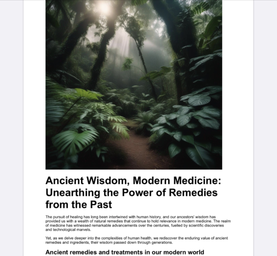 Ancient Wisdom, Modern Medicine