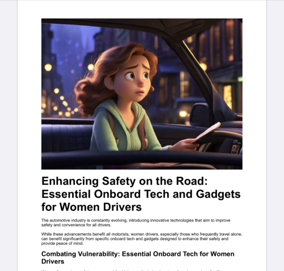 Essential Onboard Tech and Gadgets for Women Drivers