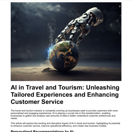 AI in Travel and Tourism