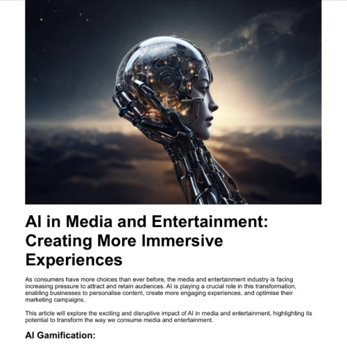 AI in Media and Entertainment