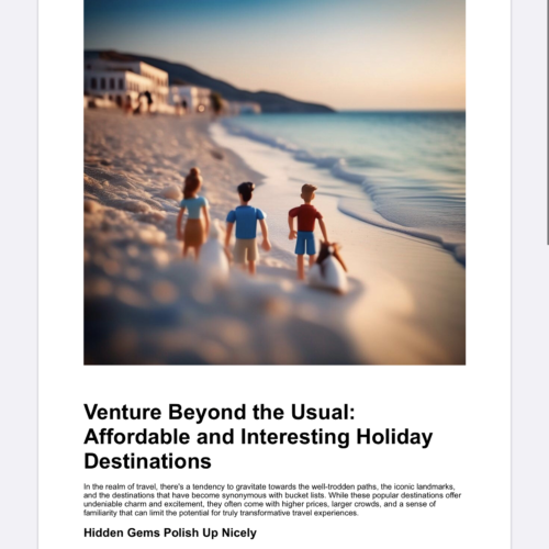 Venture Beyond the Usual