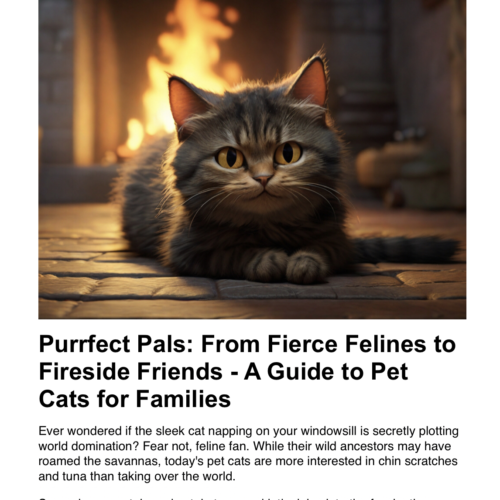 A Quick Guide to Pet Cats for Families