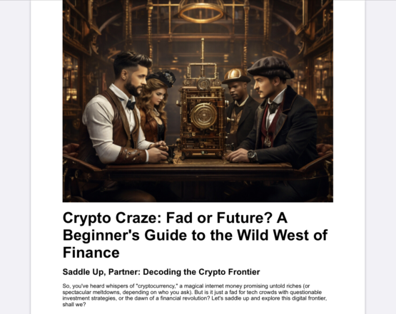 Crypto Craze: Fad or Future?