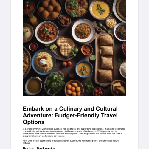 Budget-Friendly Travel Options