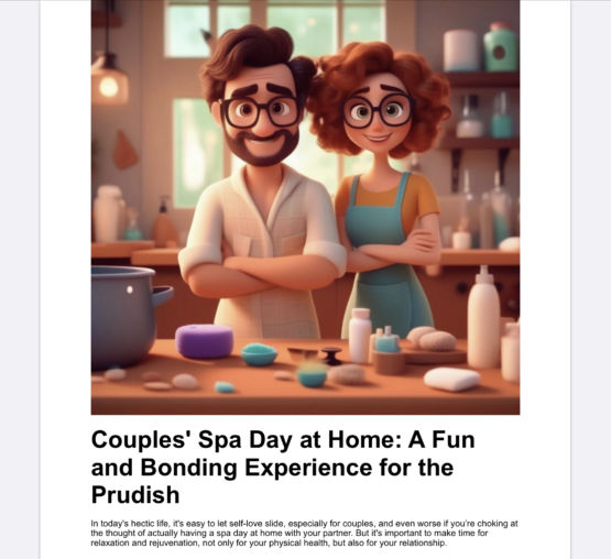 Couples' Spa Day at Home