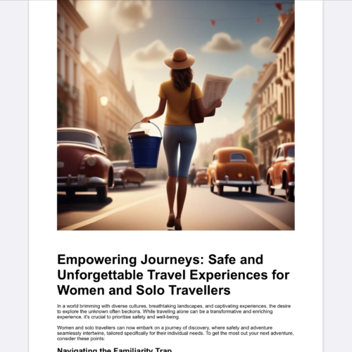 For Women and Solo Travellers