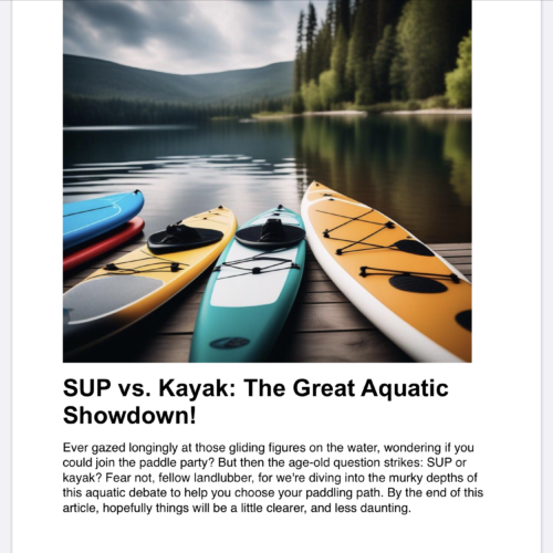SUP vs. Kayak