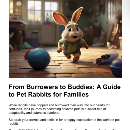 An entertaining article about rabbits as pets for families