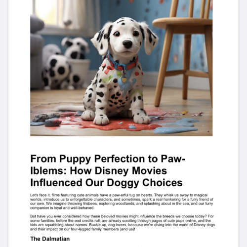 How Disney Movies Influenced Our Doggy Choices