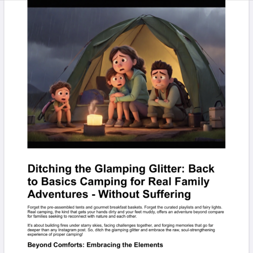 Ditching the Glamping Glitter