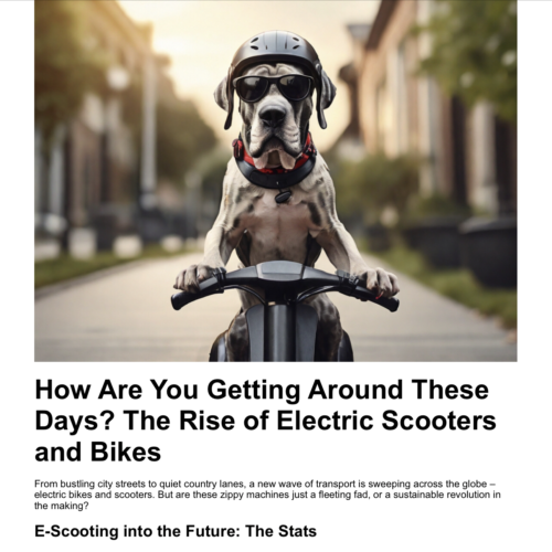 How Are You Getting Around These Days?