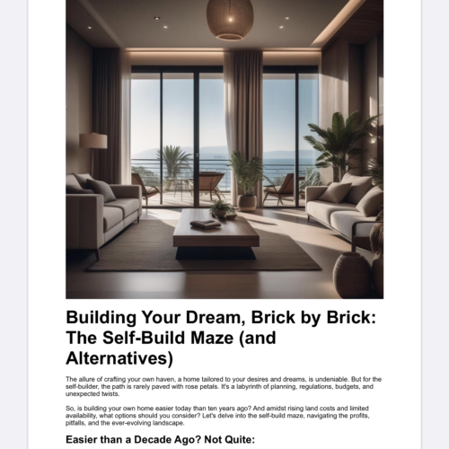 Building Your Dream, Brick by Brick