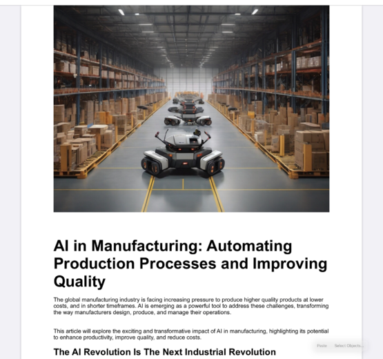 AI in Manufacturing