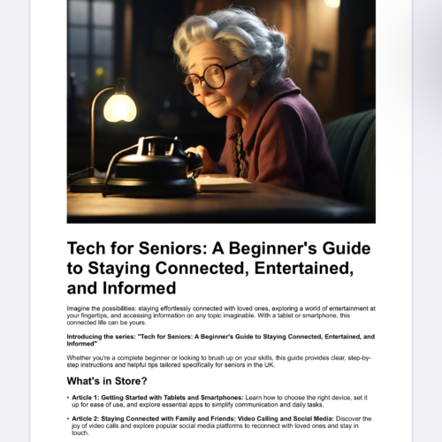 Tech Bundle. Tech for Seniors: A Beginners Guide