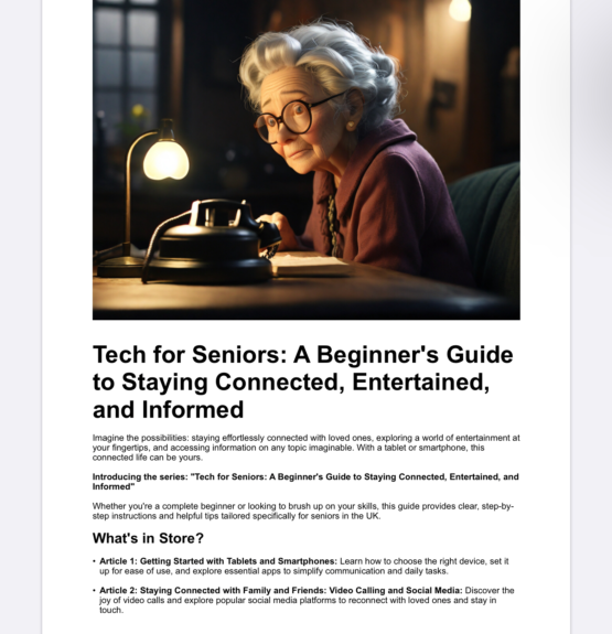 Tech Bundle. Tech for Seniors: A Beginners Guide